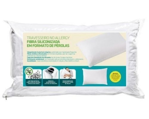 Travesseiro com Fibras Siliconizadas em formato de Pérola